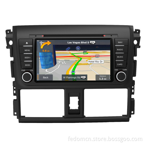 in-Dash Car Head Unit Audio Entertainment DVD Player GPS Navigation System Special for Toyota Vios (C7160TV)